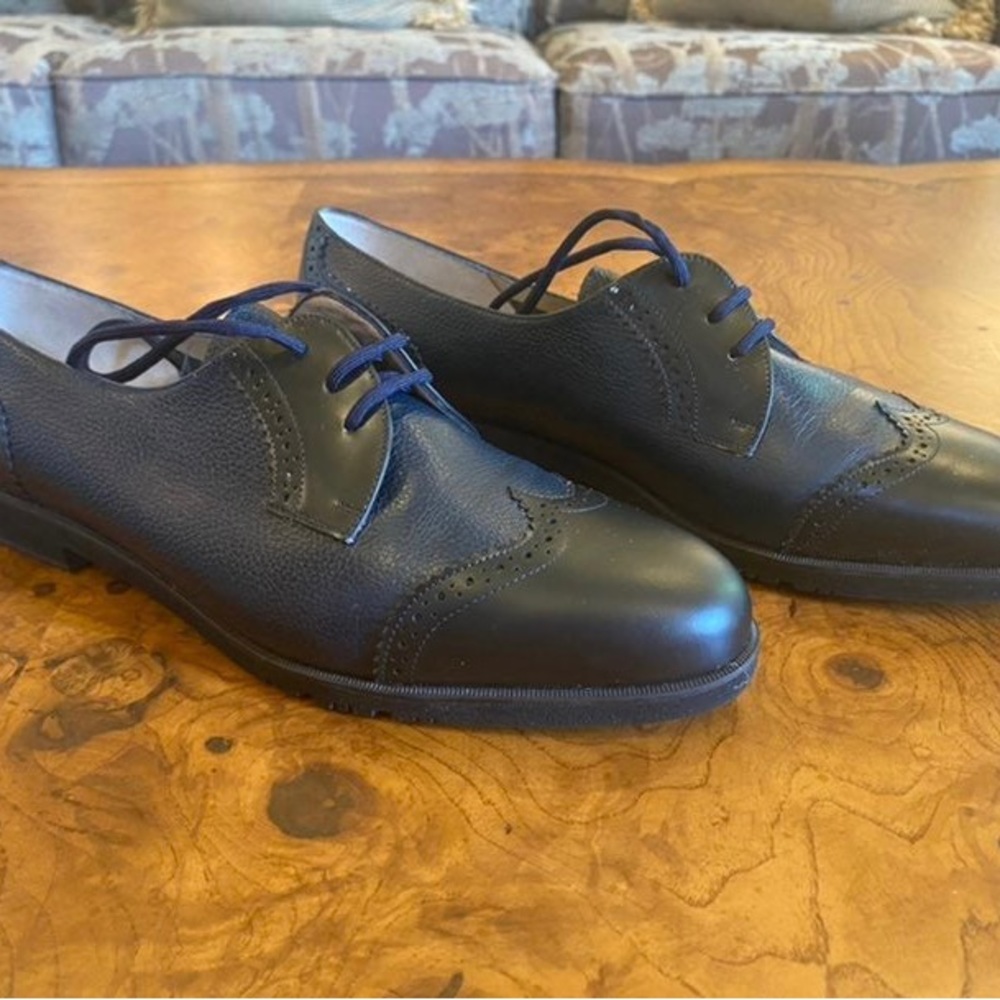 Salvatore Ferragamo Blue and Black Oxford
